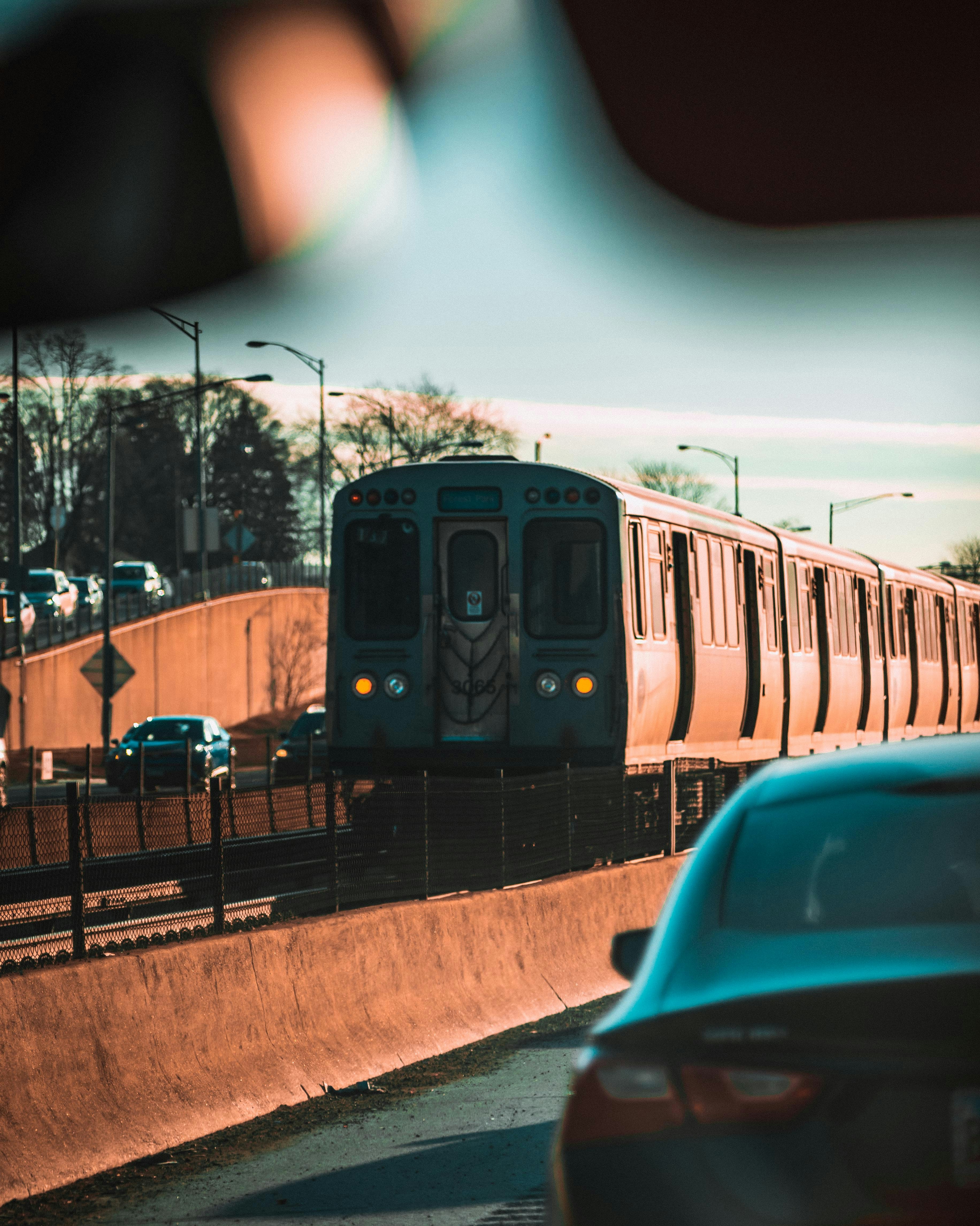 brown train at daytime